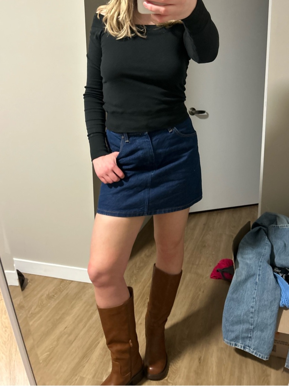 Vintage Wrangler Denim Mini Skirt